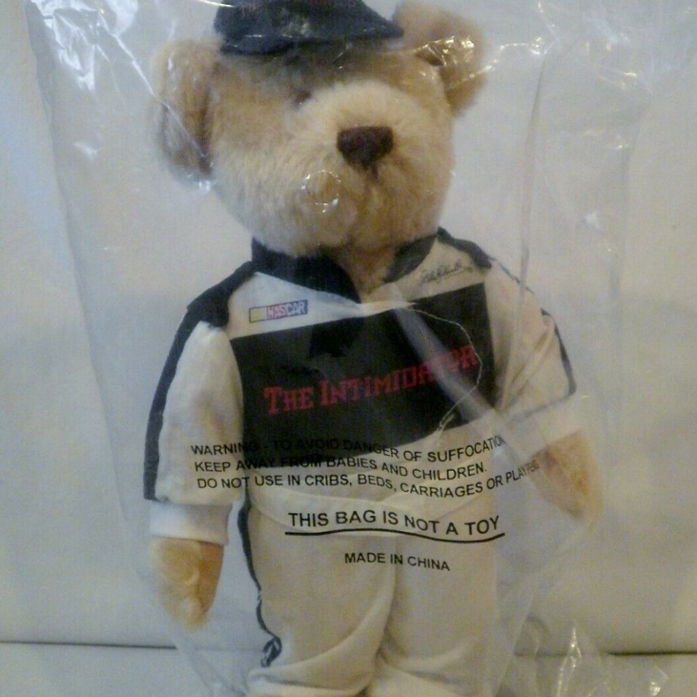 AVON DALE EARNHARDT "The Intimidator" Teddy Bear w/ Display Stand VINTAGE!